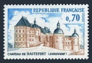 France 1243 two stamps, MNH. Michel 1663. Hautefort Chateau, 1969.