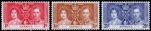 Antigua Scott 81-83 (1937) Mint H VF Complete Set M