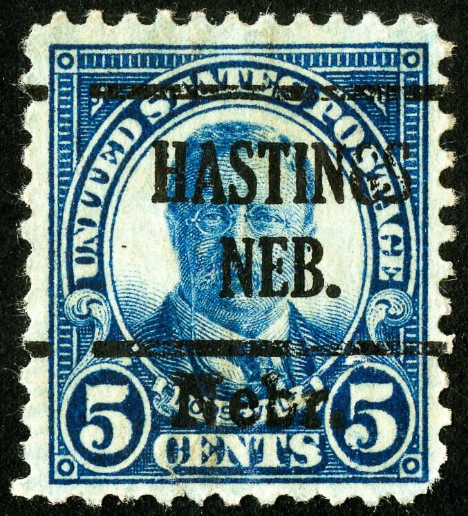US Stamps 674 Unused VF Hastings Neb PreCancel United States
