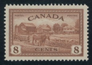 Canada 268 - 8 cent Eastern Farm Scene - VF/XF Mint very light hinged