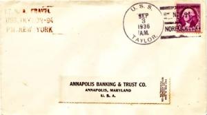 United States Ships 3c Washington 1936 U.S.S. Taylor N.O.B. Norfolk Va. Type ...