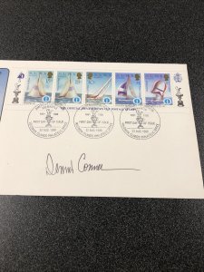 The Official 1987 America’s Cup FDC Signed by Dennis Conner - Winner Of Skipper 