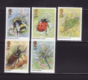 Great Britain 1098-1102 Set MNH Insects (A)