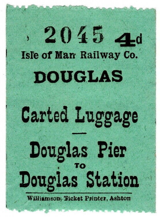 (I.B) Isle of Man Railway : Carted Luggage 4d (Douglas)