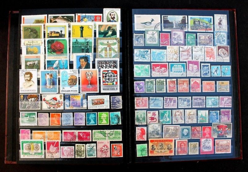 Worldwide Stamp Collection in Supersafe Stock Book Album 894 Used Stamps