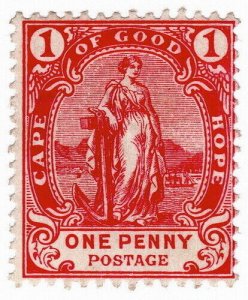 (I.B) Cape of Good Hope Postal : 1d Rose-Red (SG 59)