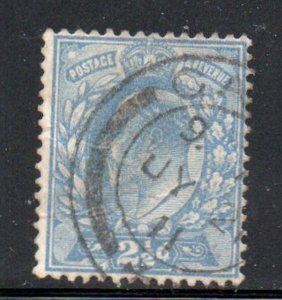 Great Britain Sc 131 1902 2 1/2d ultra Edward VII stamp used