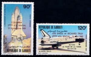 [64201] Djibouti 1981 Space Travel Weltraum Overprint Columbia Airmail MNH