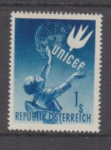 AUSTRIA, 1949 UNICEF, 1s. Blue, mnh.