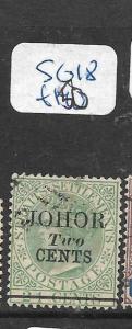 MALAYA  JOHORE   (PP2704B)  QV 2C/24C  SG 18  VFU 