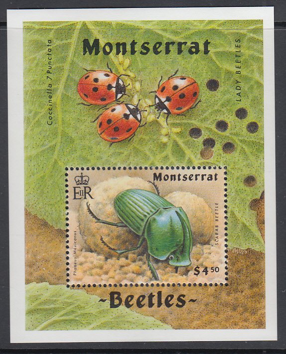 Montserrat 839 Beetles Souvenir Sheet MNH VF