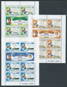 Nevis #135-40 NH Charles & Diana Royal Wedding (3 Sheetlets)