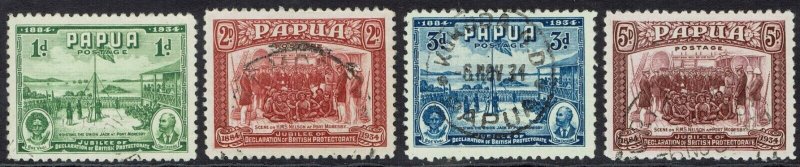 PAPUA 1934 50TH ANNIVERSARY SET USED