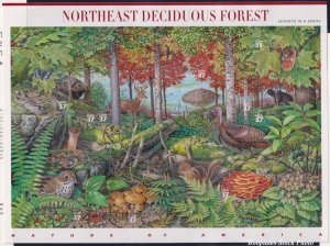 BOBPLATES #3899 Northeast Deciduous Forest Sheet of 10 VF NH SCV=$8.5