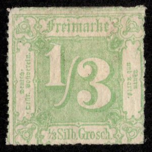 Germany Thurn and Taxis Scott 22 Unused hinged with paper adhesion.