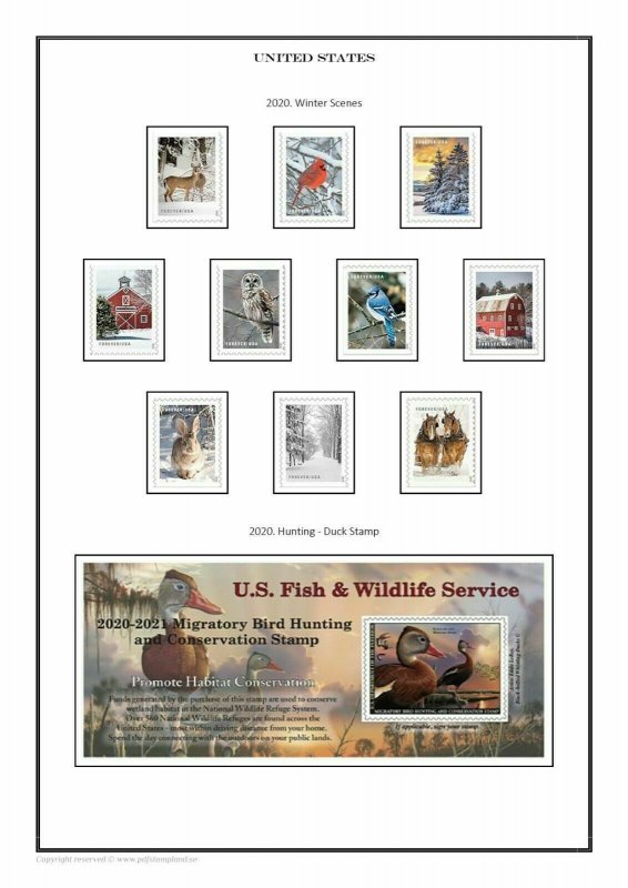 United States of America USA 1847-2020 (3 albums) PDF STAMP ALBUM PAGES