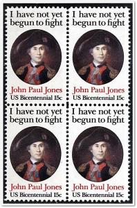 SC#1789 15¢ John Paul Jones Block of Four (1979) MNH