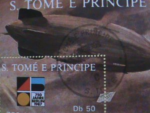 ST. THOMAS STAMP: 1992 750TH ANNIV: BERLIN FOUNDATION CTO-MNH S/S SHEET, -RARE.