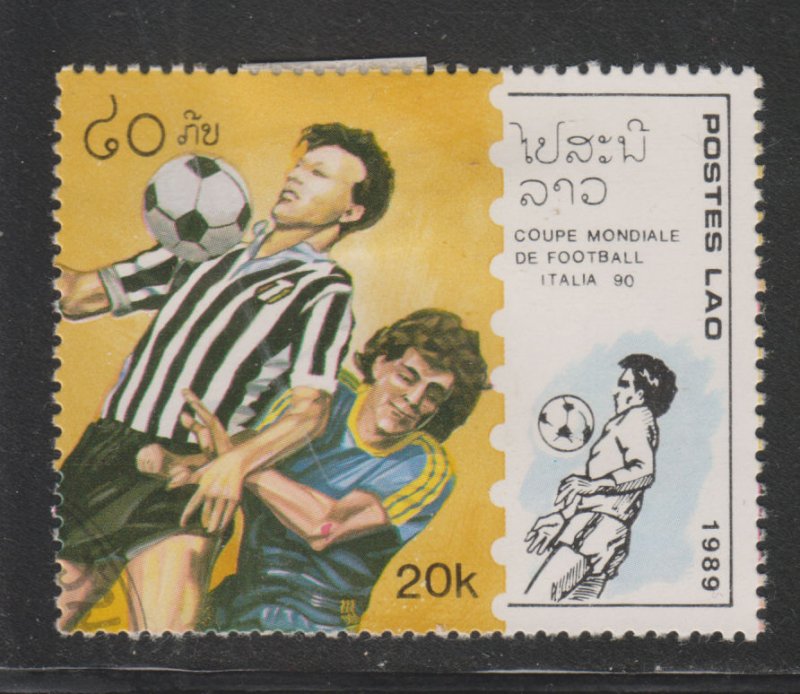 Laos 904 World Cup Soccer 1990