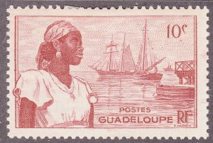 Guadeloupe 189 Basse-Terre Harbor and Woman 1947