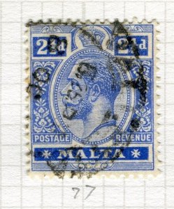 MALTA; 1914 early GV issue fine used 2.5d. value