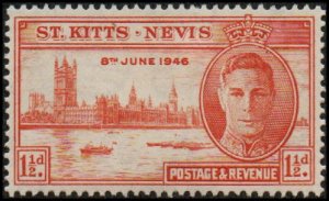 St Kitts & Nevis 91 - Mint-H - 1 1/2p Peace Issue (1946)
