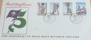 O) 1982 SINGAPORE,  WORLD SCOUT  MOVEMENT, FDC XF