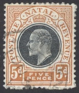 Natal Sc# 105 Used 1908 5p King Edward VII