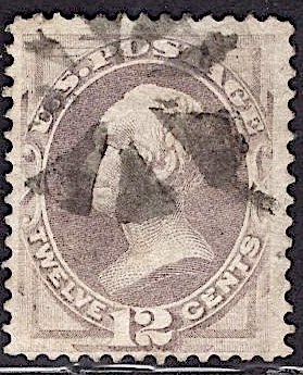 US Stamp #151 12c Clay USED SCV $200.
