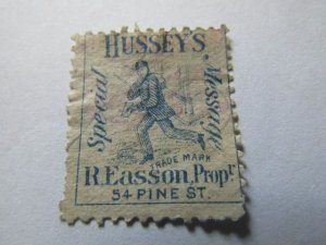 US Local Stamp, Sc.# 87L61 used 1878, Hussey's Special Message, Blue on ...
