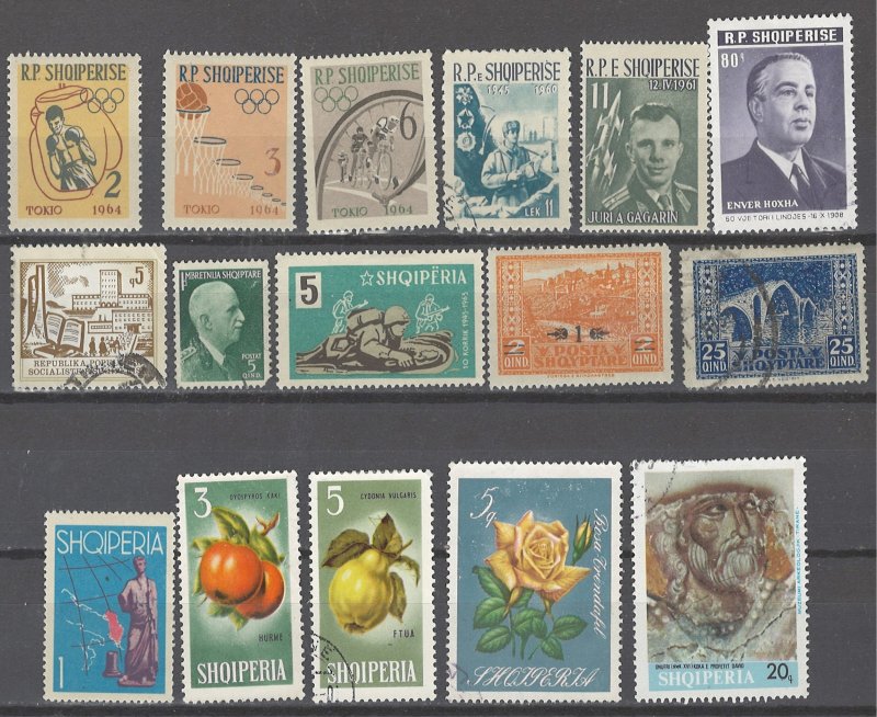 COLLECTION LOT # 2445 ALBANIA 16 ALL CONDITIONS STAMPS 1923+ CV+$19