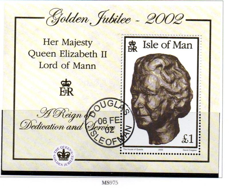 Isle of Man Sc 941 2002 50th Anniv QE II stamp sheet used