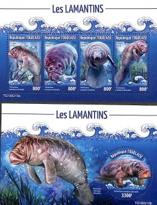 Togo 2019, Manatees 2 s/, MNH