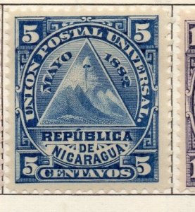 Nicaragua 1882 Issue Fine Mint Hinged 5c. 139356