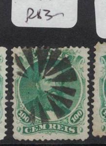 Brazil 1866 100R SC 58 Cork Cancel Item 12 VFU (2dqu) 