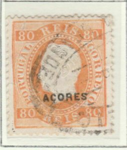 Portugal Colony AZORES 1882-84 80r Pef 131⁄2 Used Signed A6P33F22-