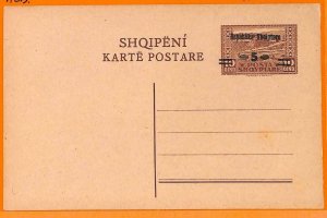 98955  - ALBANIA - POSTAL HISTORY -  OVERPRINTED Postal Stationery  Card