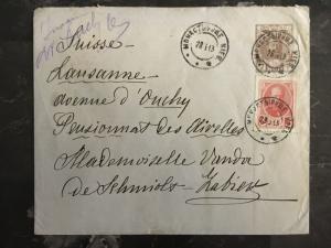 1913  Russia PS Postal Stationery Uprated Cover to Lucerne Switzerland