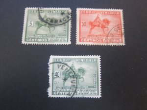 Venezuela 1951 Sc 457,461,C326 FU
