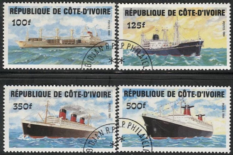 IVORY COAST 1984 Sc 723,725,727,729  cto Used VF Ships