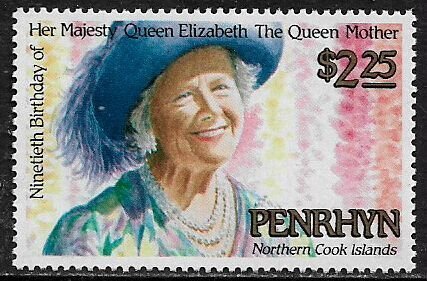 Penrhyn #384 MNH Stamp - Queen Mother's 90th Birthday
