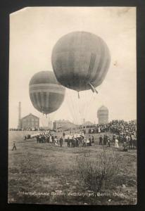 1908 Berlin Germany RPPC Postcard Cover To Leipzig International Balloon Fair