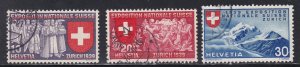 Switzerland # 247-249, National Exposition in French, used, 1/2 Cat.