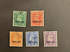 Morocco Agencies, Tangier: 1944/ 49, KGVI pale colours, part set. Fine used.