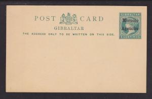 Great Britain, Morocco Agencies, H&G 7 unused 1898 5c Postal Card, Type 2, F-VF.