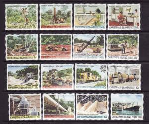 Christmas Is.-Sc#95-110-Unused NH set-Phosphate Industry-1980-1