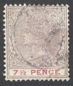 Lagos Sc# 29 Used 1894 7½p Queen Victoria
