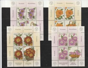 Romania STAMPS 2024 FLOWERS Chrysanthemum POST MNH SHEETS Crizanteme