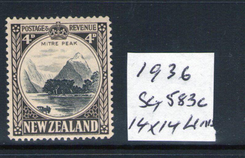 NEW ZEALAND 1941 SG583c 14x14 Line? perfs lightly hinged