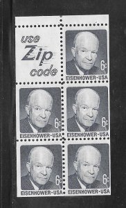 #1393B MNH Complete Booklet Pane of 5 ZIP